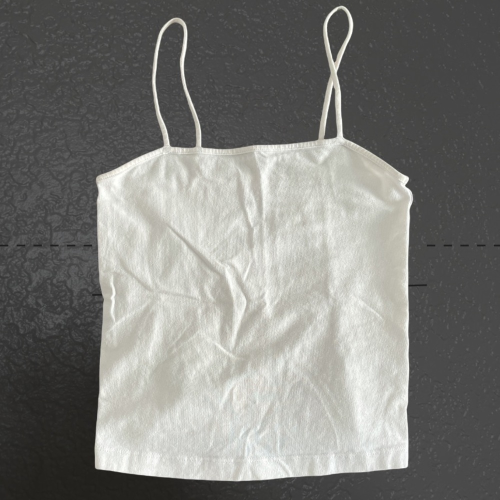 White solid tank top size xs